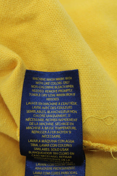 Polo Ralph Lauren Boys Cotton Long Sleeve Polo Shirt Yellow Size L (14-16)