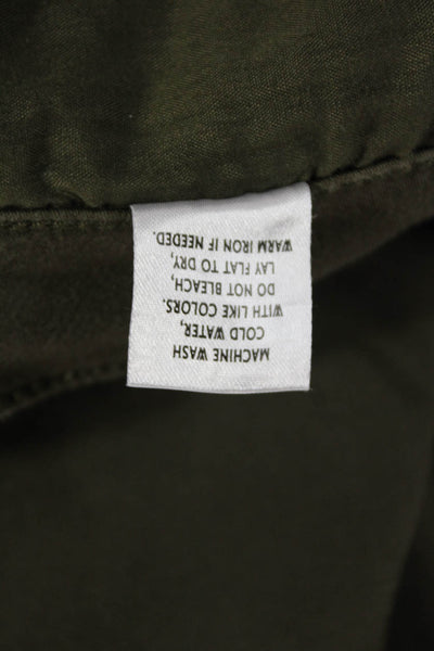 Swet Tailor Mens Ankle Cropped Army Green Pants Button Size 31