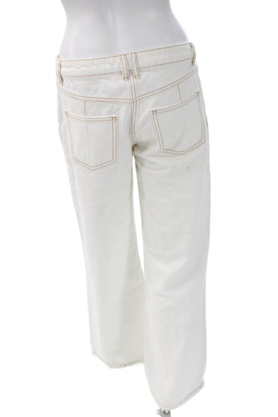 I Am Gia Womens White Low Rise Jeans Cotton Solid 31in Inseam Size S