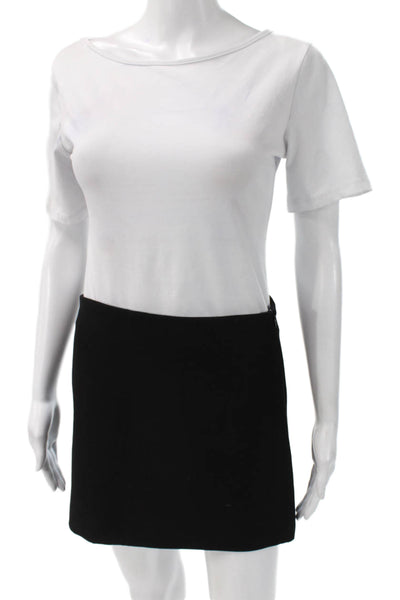 Zara Womens Mini Pencil Straight Skirt Black Polyester Solid Size S