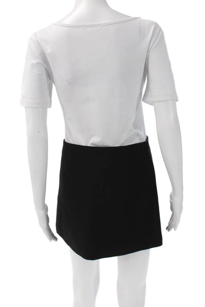 Zara Womens Mini Pencil Straight Skirt Black Polyester Solid Size S