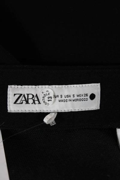 Zara Womens Mini Pencil Straight Skirt Black Polyester Solid Size S