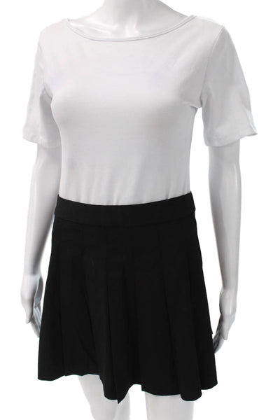 Uniqlo Women Pleated Skater Skort Short Black Size M