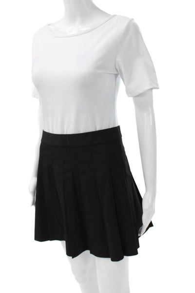 Uniqlo Women Pleated Skater Skort Short Black Size M