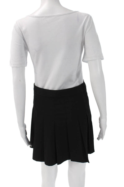 Uniqlo Women Pleated Skater Skort Short Black Size M