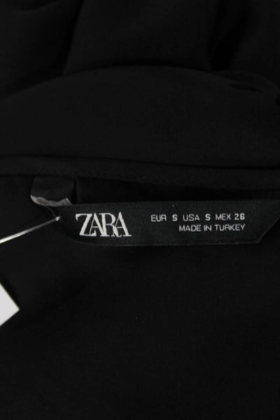 Zara Women Slip Dress Black Sleeveless Long 90s Polyester Blend Size S