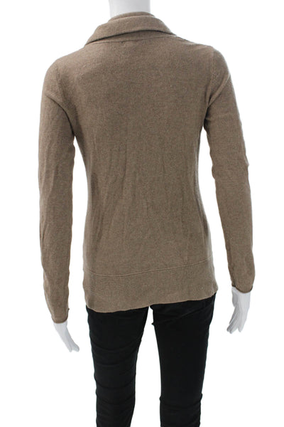 J Crew Women Brown Wool Cashmere Pullover Sweater Long Sleeve Size XS