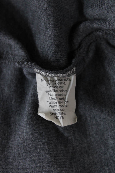 J Crew Women Basic Gray Cotton Blend Crew Neck Long Sleeve T-Shirt Size S
