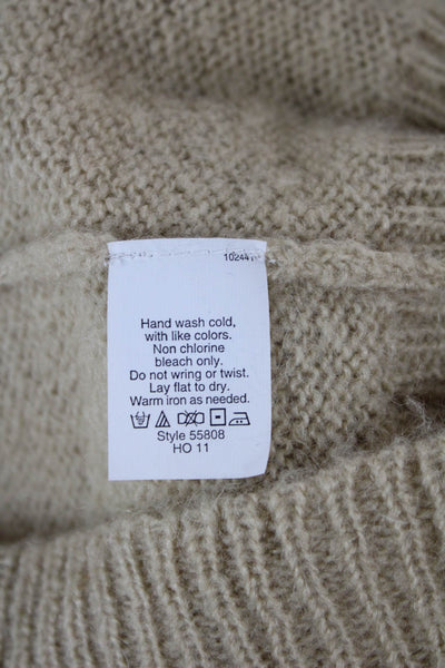 J Crew Women Pullover Sweater V-Neck Long Sleeve Beige Size XS