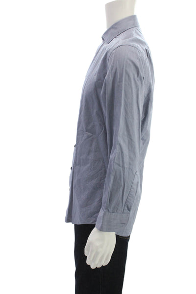 Charles Tyrwhitt Mens Dress Shirt Gray Cotton Point Collar Size 15.5