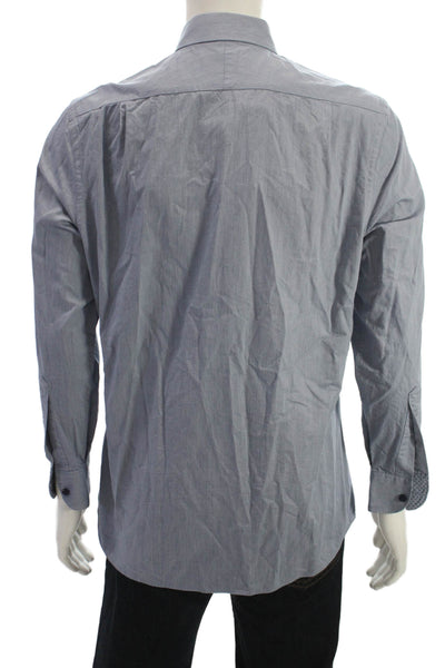 Charles Tyrwhitt Mens Dress Shirt Gray Cotton Point Collar Size 15.5