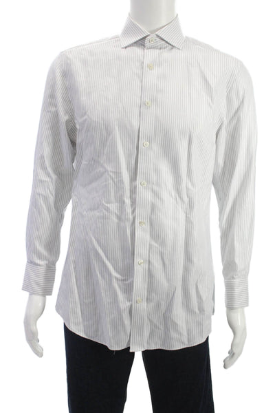 charles tyrwhitt mens dress shirts Charles Tyrwhitt Mens Point Collar Dress Shirt White Striped Cotton Si