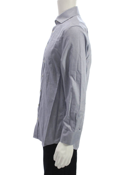 Charles Tyrwhitt Mens Point Collar Shirt Light Blue Cotton Size 15.5