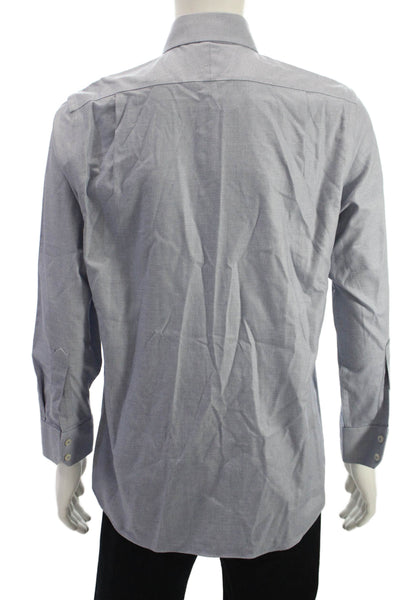 Charles Tyrwhitt Mens Point Collar Shirt Light Blue Cotton Size 15.5