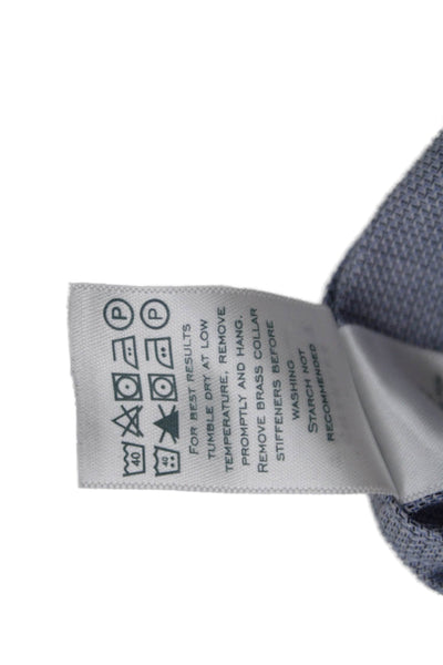 Charles Tyrwhitt Mens Point Collar Shirt Light Blue Cotton Size 15.5
