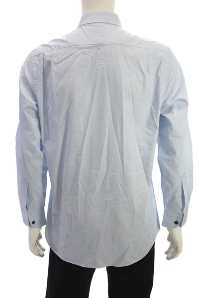 Charles Tyrwhitt Mens Point Collar Dress Shirt Light Blue Cotton Size 15.5