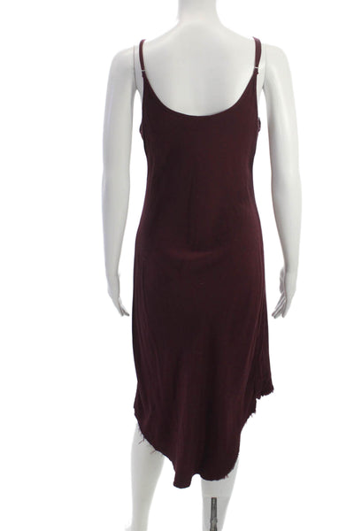 Elaine Kim Womens Brown V-Neck Sleeveless Slip Dress Mid-Calf Size M
