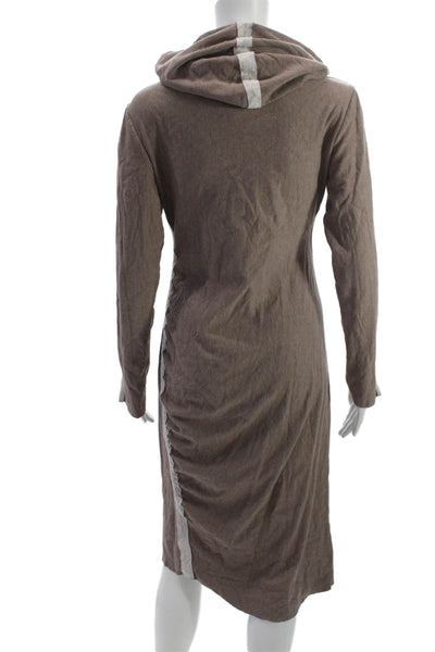 Elaine Kim Womens Sweater Dress Turtleneck Brown Mid-Calf Long Sleeve Size S