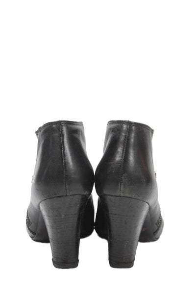 Belle Sigerson Morrison Women's Pointed Toe Leather Ankle Boots Black Size 8