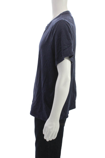 Icebreaker Mens Dark Blue Merino Wool Crew Neck Short Sleeve T-Shirt Size 2XL