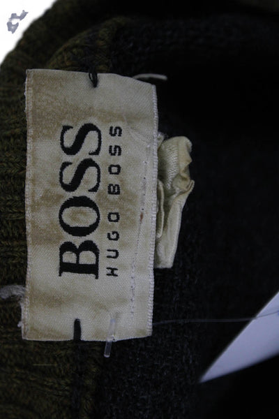 Boss Hugo Boss Mens Aztec Dark Gray Wool Blend Pullover Sweater Size L