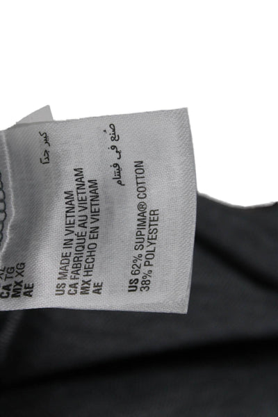 Tasso Elba Mens Gray Supima Cotton Long Sleeve Collared Polo Size XL