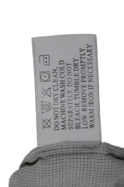 Nat Nast Mens Gray Collared Button-Down Short Sleeve Silk Cotton Size XL
