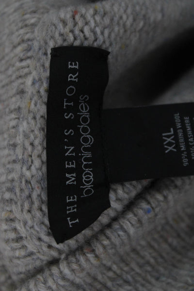 The Men's Store at Bloomingdale's Mens Beige Merino Mock Pullover Size 2XL