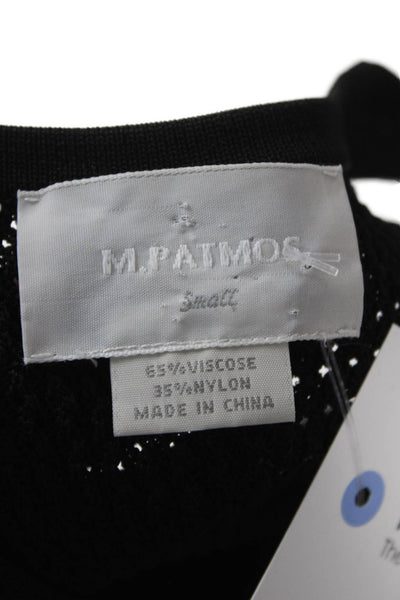 M. Patmos Women Fit & Flare Tank Dress Black Sleeveless Round Neck Size XS