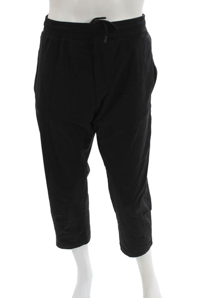 Public Rec Mens Cropped Jogger Pants Black Drawstring Size 38