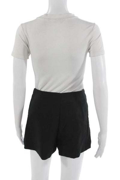 Zara Women Mini Skort Black Polyester Viscose Elastane Size XS
