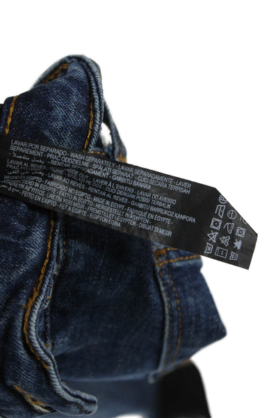 Zara Womens Skinny Jeans Blue Denim Low Rise Zipper Fly Size 4