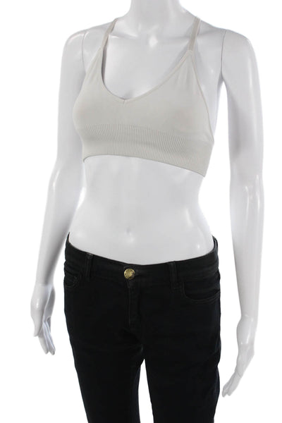 Spiritual Gangster Womens Ribbed Detail Crossed Strap Beige Size XS