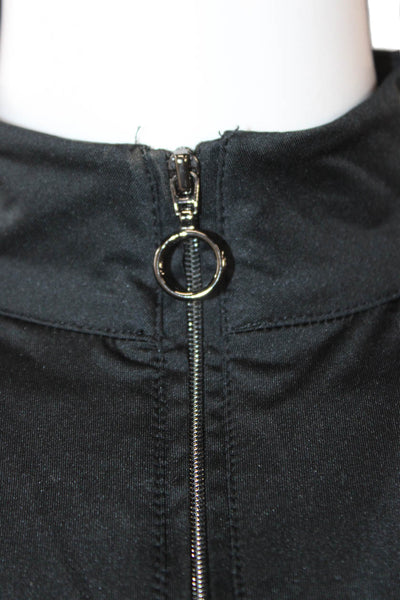Tail Womens Basic Mock Neck Long Sleeve Top Black Zip Size XS