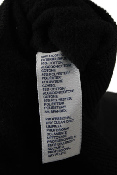 Rebecca Minkoff Women Pullover Hoodie Black Drawstring Long Sleeve Size S