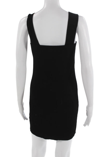 Michael Lauren Women Sheath Tank Dress Black Square Neck Sleeveless Size XS