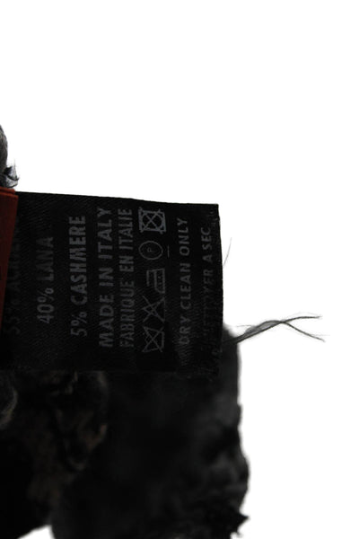 Missoni Orange Label Womens Chevron Printed Knitted Headband Gray Multi