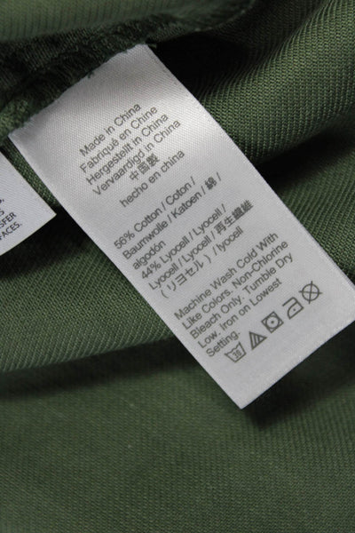 J Crew Womens Shirt Dress Green Collared Button Short Sleeve Knee Length Size 6