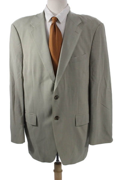 Lauren Ralph Lauren Mens Gray Wool Blend Suit Jacket Big Tall Button Size 40