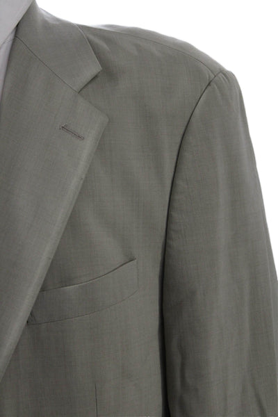 Lauren Ralph Lauren Mens Gray Wool Blend Suit Jacket Big Tall Button Size 40