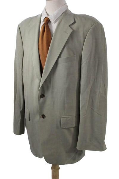 Lauren Ralph Lauren Mens Gray Wool Blend Suit Jacket Big Tall Button Size 40