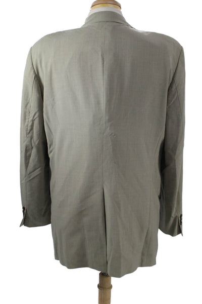 Lauren Ralph Lauren Mens Gray Wool Blend Suit Jacket Big Tall Button Size 40