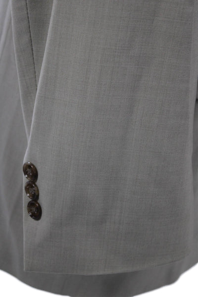 Lauren Ralph Lauren Mens Gray Wool Blend Suit Jacket Big Tall Button Size 40