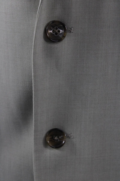 Lauren Ralph Lauren Mens Gray Wool Blend Suit Jacket Big Tall Button Size 40