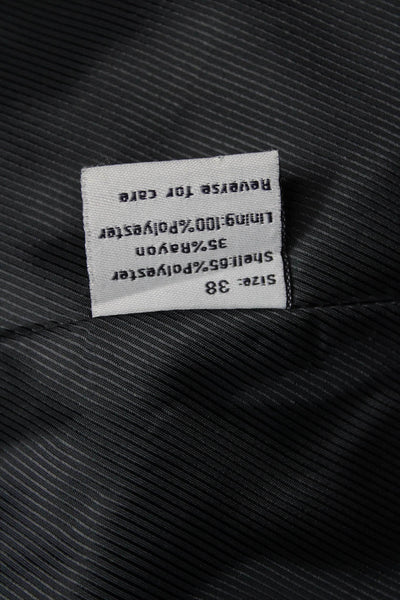 Paisley & Gray Mens Dark Gray Plaid Collared Button Blazer Size 36