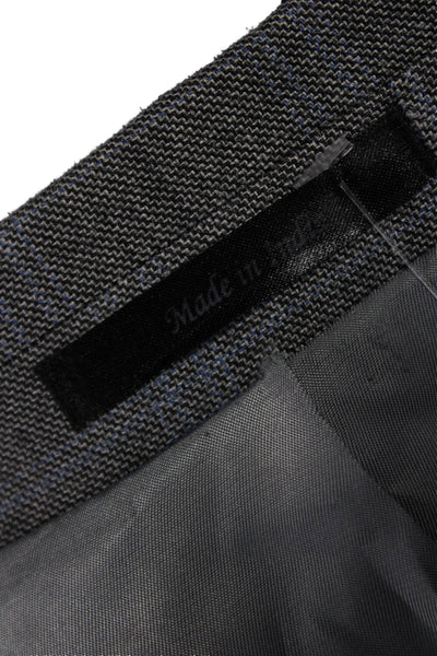 Lauren Ralph Lauren Mens Plaid Cotton Blend Collared Button Blazer Gray Size 46