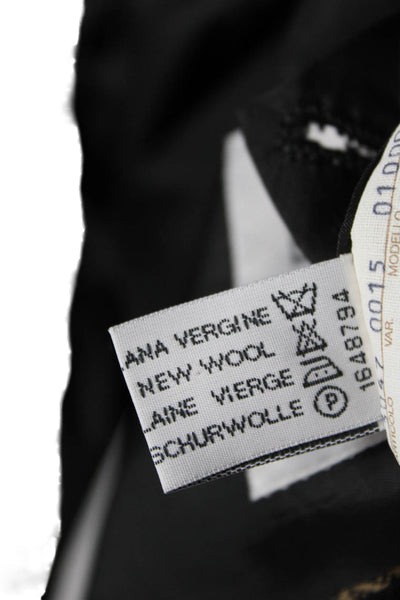 Pal Zileri Mens Black Check Virgin Wool Blazer Button Collared Size 40