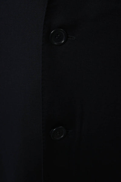 Trussini Mens Dark Blue 2 Piece Suit Jacket Collared Button Classic Size 52