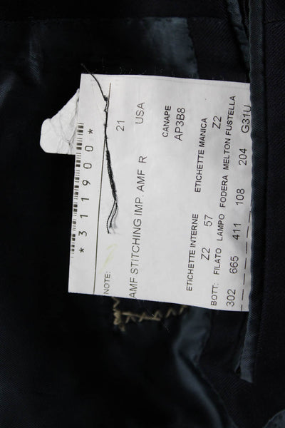 Trussini Mens Dark Blue 2 Piece Suit Jacket Collared Button Classic Size 52