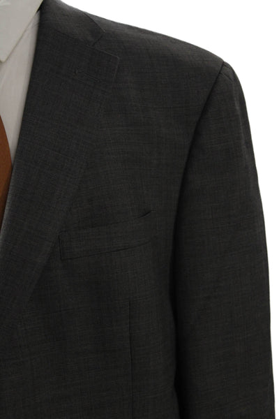 Austin Reed Mens 2 Piece Suit Jacket Dark Gray Wool Button Collar Size 46
